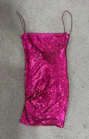 Dillard's Pink Sparkle Mini Dress thumbnail 2