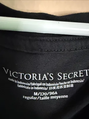 Victoria's Secret Black Script Logo Tee thumbnail 2