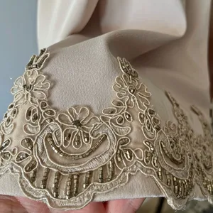 Vintage Jill Paige Beaded Blazer Champagne Embroidered Formal Jacket M-L thumbnail 4