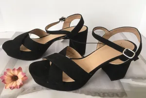 Black Suede Heels, Size 7 thumbnail 2