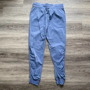 lululemon  Dusty Blue Dance Studio Joggers Ruched Drawstring Pants size 10 thumbnail 2