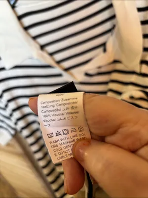Striped Short-Sleeve Polo Top from Dazy XL thumbnail 4