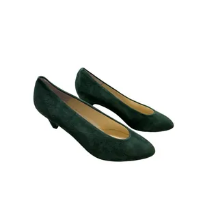 Evan Picone women’s green leather suede heels shoes size 5M SKU 3812 thumbnail 3