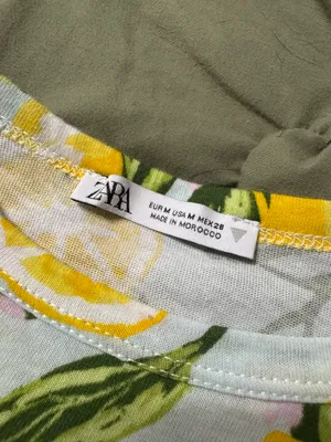 ZARA Cropped Lemon Yellow Tee thumbnail 2