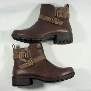 Easy Street‎ Size-9.5M Women's Kourt Slip Resistant Ankle Boots Brown thumbnail 7