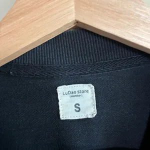 LuDao store Faded Crewneck Sweatshirt S Black Womens Ribbed Cotton Blend thumbnail 3
