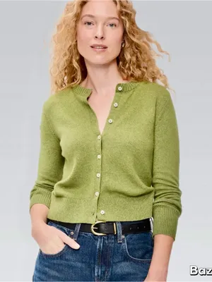 Moss Green Button Front Cardigan Size M thumbnail 3