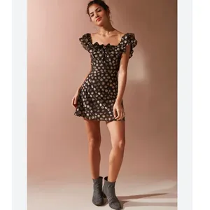 For Love & Lemons Lottie Ruffle Mini Dress Polka Dot size XS New thumbnail 2