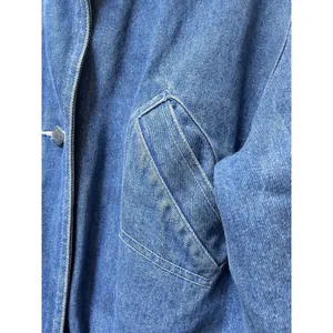 vintage 80s Womens Chore Denim Jacket S Boho Festival Barn Farm w/yellow spots thumbnail 7