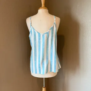 Striped Blue and White Button thumbnail 2