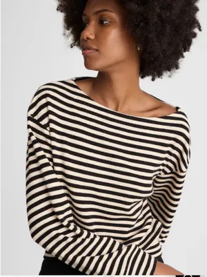 Madewell Boatneck Drop-Shoulder Top thumbnail 3