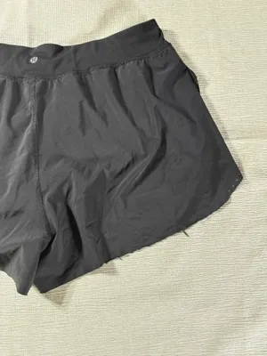 Lululemon Speed Shorts Womens Black Reflective Dots Running Lined Zip Pocket thumbnail 5