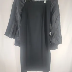 Vintage Kasper ASL Black 2-Piece Blazer & Pencil Skirt Suit Set Satin Collar 6 thumbnail 6