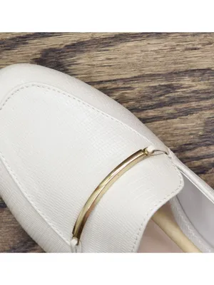 NWT Journee Collection Square Toe Slip-On Block Heel Ivory Off White 8.5W thumbnail 11