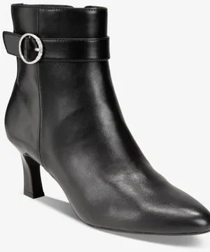 Style & Co Savvyyy Belt Booties Black Beauty heel dress boots SZ 7.5 thumbnail 1