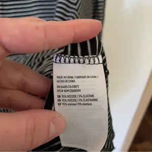 American Eagle Soft and Sexy Black White Striped Long Sleeve Tee Size Medium thumbnail 6