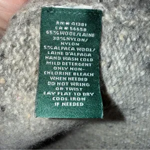 Lauren Ralph Lauren Grey Wool Alpaca Blend Cowl Neck Midi Sweater‎ Dress Small thumbnail 4