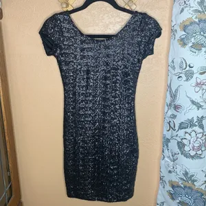 Free People Backstage Fever Black Sequin Mini Dress Size XXS thumbnail 14