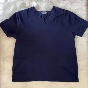 Liana Uniforms Navy Blue Scrub Short Sleeve Top With Pockets thumbnail 1