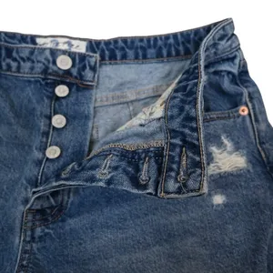We the Free Womens 31 Curvy Distressed Button Fly Denim Jean Short thumbnail 7