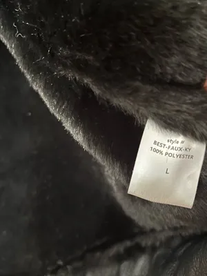 NEW AKIRA “Aspen Glow Up” Faux Fur Coat – Black – Size Large thumbnail 8