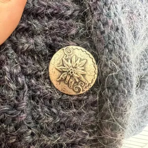 ALPS APPAREL VINTAGE M Mohair Wool Knit Button Front Sweater Cardigan Gray 90s thumbnail 6