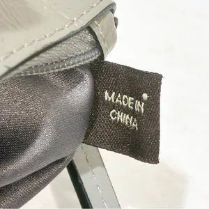 Coach Signature‎ Gray Pleated Canvas Logo Wristlet Mini Bag Wallet thumbnail 4