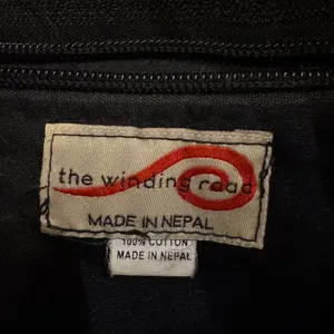 The Winding Road Black Cotton CrossBody Purse thumbnail 8