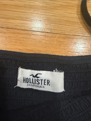 Hollister black smocked tank top size small. thumbnail 2
