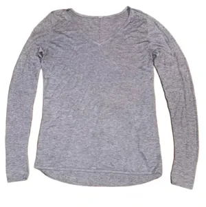 LULULEMON Bulux Lightweight V Neck Sweater Grey Thumb‎ Holes Medium thumbnail 1