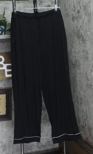 NEW State of Day Womens Ribbed Piper Pajama Pants Black 3X thumbnail 1