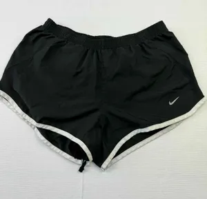 Nike Women's Dri-Fit Tempo Lined Running Shorts Black/White Size Medium thumbnail 1