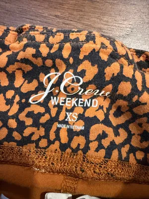 J.Crew Weekend Leopard Print Leggings Orange Black Size XS - C61-112 thumbnail 4