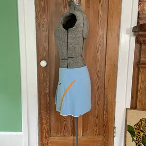 Nike Dri-Fit Y2K Baby Blue & Orange Pleated Tennis Skirt Sz M 💕🎀 thumbnail 8