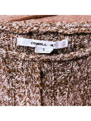 O'Neill Brown Textured Ribbed Knit Sweater Size S thumbnail 3