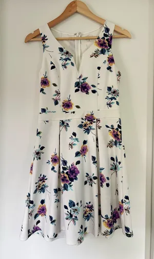 Francesca's White Floral Dress thumbnail 1