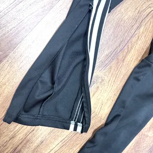 Adidas Tapered Joggers Black Trio Sweatpants Ankle Zip Climacool Track Pants XS thumbnail 3