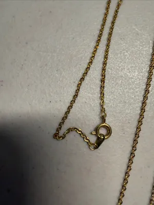 Source Unknown Gold Chain Necklace with Clear Stone Pendant thumbnail 4