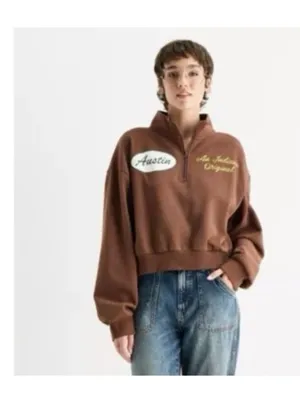 Netflix Stranger Things Size Large Women’s Fleece Crop Sweatshirt. New thumbnail 3