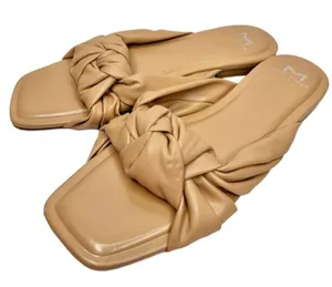 Marc Fisher Sandals Size‎ 8.5 Tan Square Open Toe Knot Detail thumbnail 1