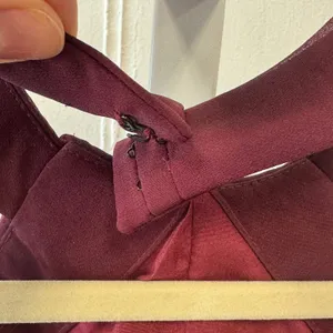 Bill Levkoff Burgundy Halter‎ Pleated Chiffon Bridesmaid Formal Gown Dress 8 thumbnail 6
