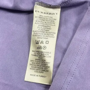 Burberry Brit Lilac Cotton Pique V-Neck Polo Shirt Women’s Large thumbnail 3