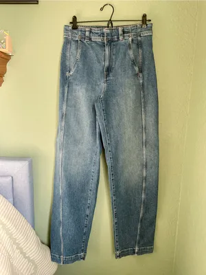 Madewell Tapered Denim Trousers Size 27 Calvert Wash Comfort Stretch High Rise thumbnail 4