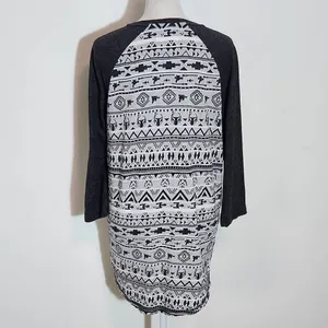 Star Wars Black and White Print Baseball Tee Size Medium Women's Star Wars Top thumbnail 5