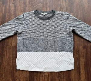 Madewell Women’s Checkpoint Color Block Crewneck Mixed Knit Sweater - Size S thumbnail 1