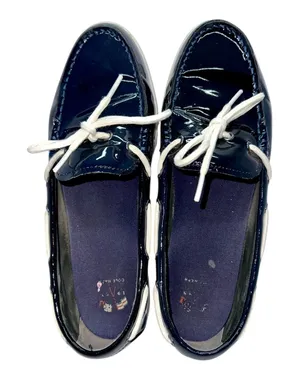 EUC‎ Navy COLE HAAN Patent Leather Deck Shoes - 10 thumbnail 1