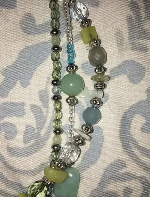 Layered blue stone necklace thumbnail 3