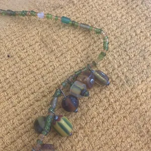 Elegant Green and Brown Beaded choker Necklace thumbnail 4