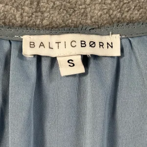Baltic Born Smocked Waist Mini Dress Women's Small Blue Flutter Sleeve Pleated thumbnail 3