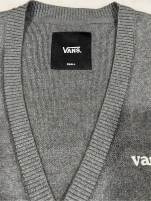 Vans Cardigan Unisex Sz Small Dark Gray Button Down thumbnail 7